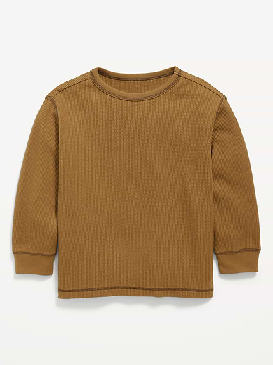 Image number 1 showing, Long-Sleeve Waffle Knit T-Shirt for Toddler Boys