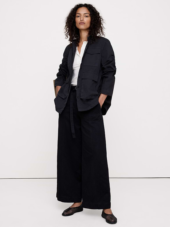 Cotton Twill Shirt Jacket