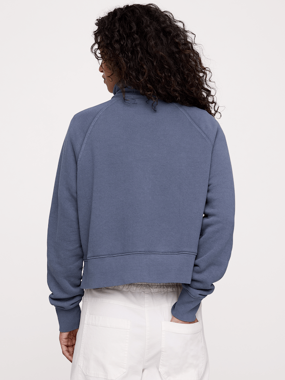 French Terry Stand-Collar Sweatshirt