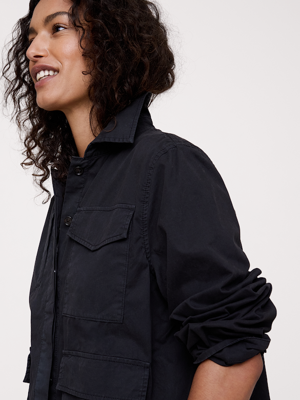 Cotton Twill Shirt Jacket