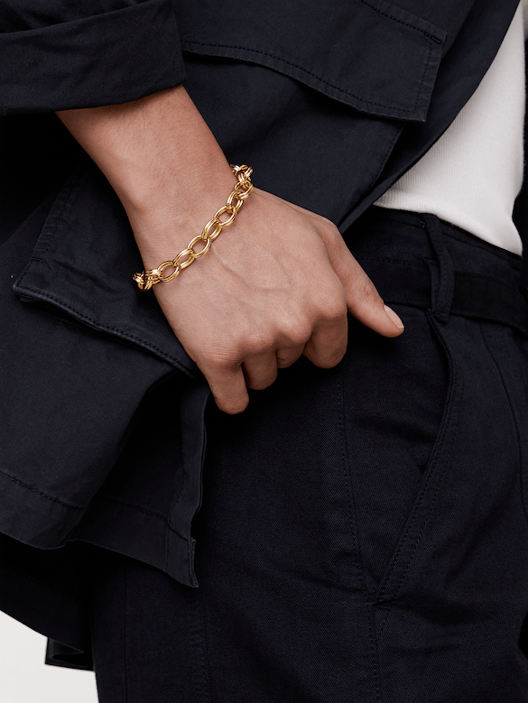 Double Ring Chain Bracelet