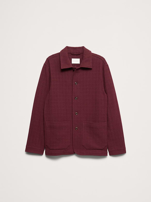 Basketweave Shirt Jacket