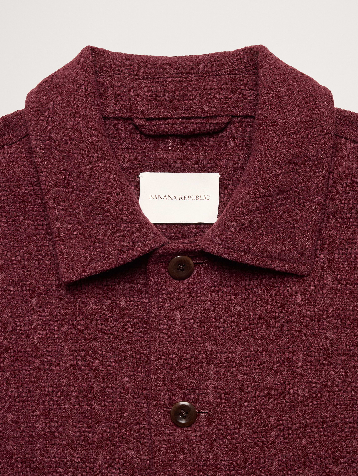 L'image numéro 7 présente Veste-chemise en tissu à effet natté