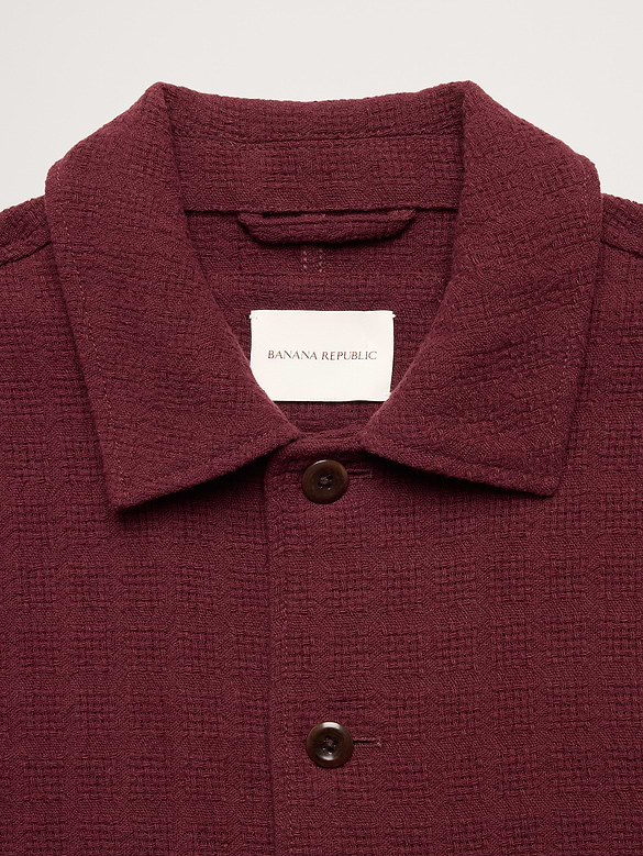 Basketweave Shirt Jacket