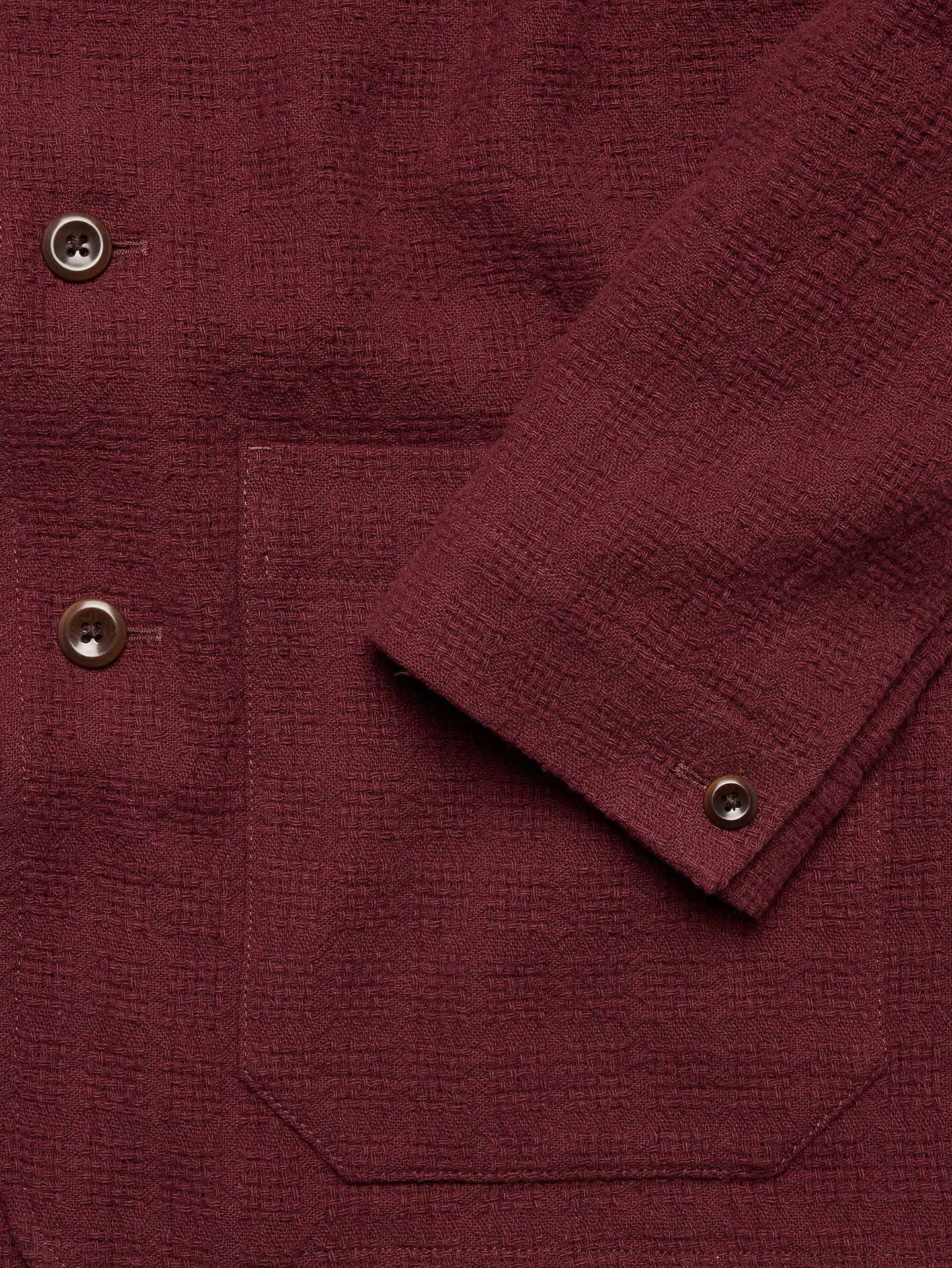 L'image numéro 6 présente Veste-chemise en tissu à effet natté