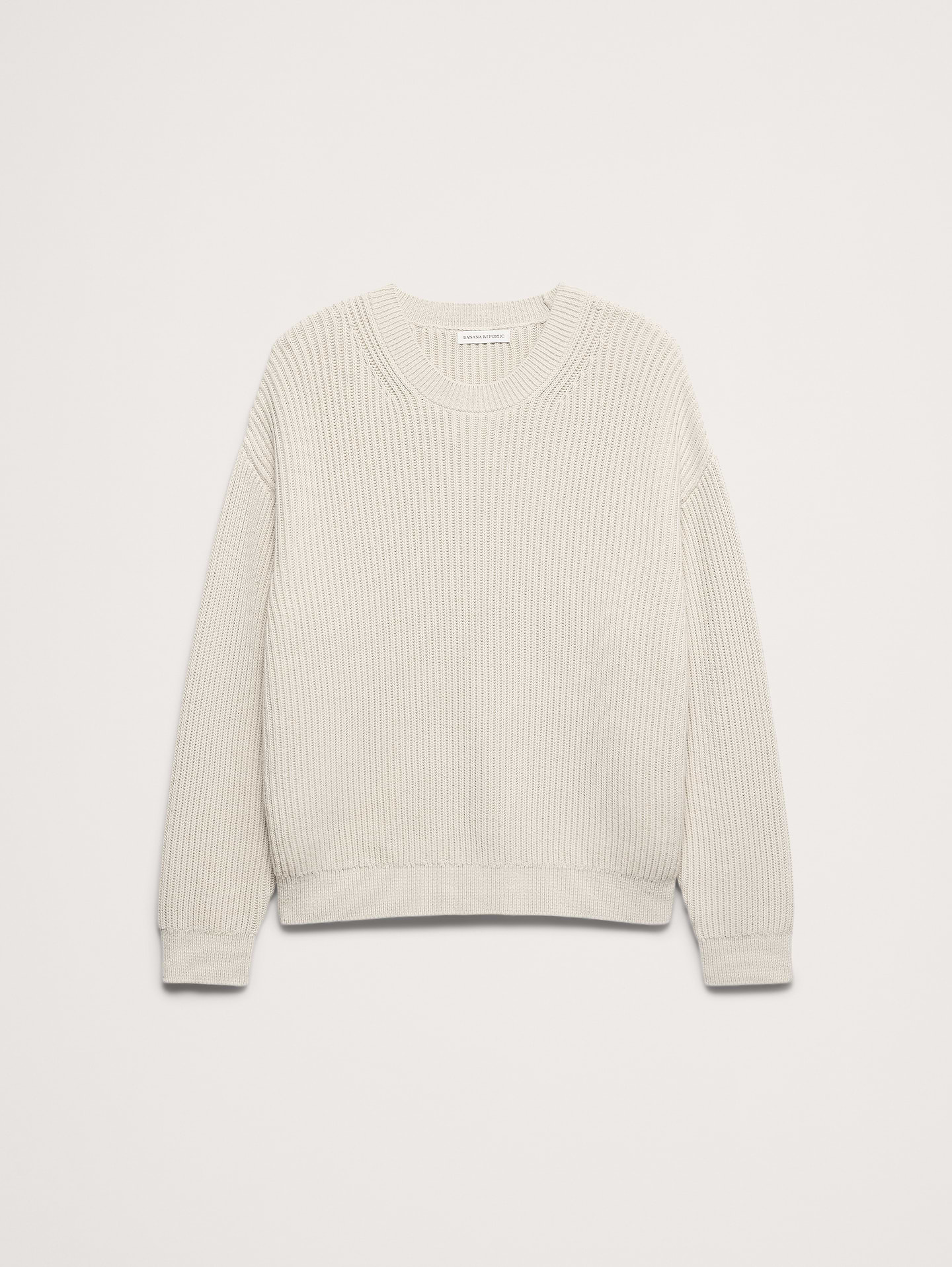 L'image numéro 5 présente Chandail ras du cou en tricot côtelé de coton