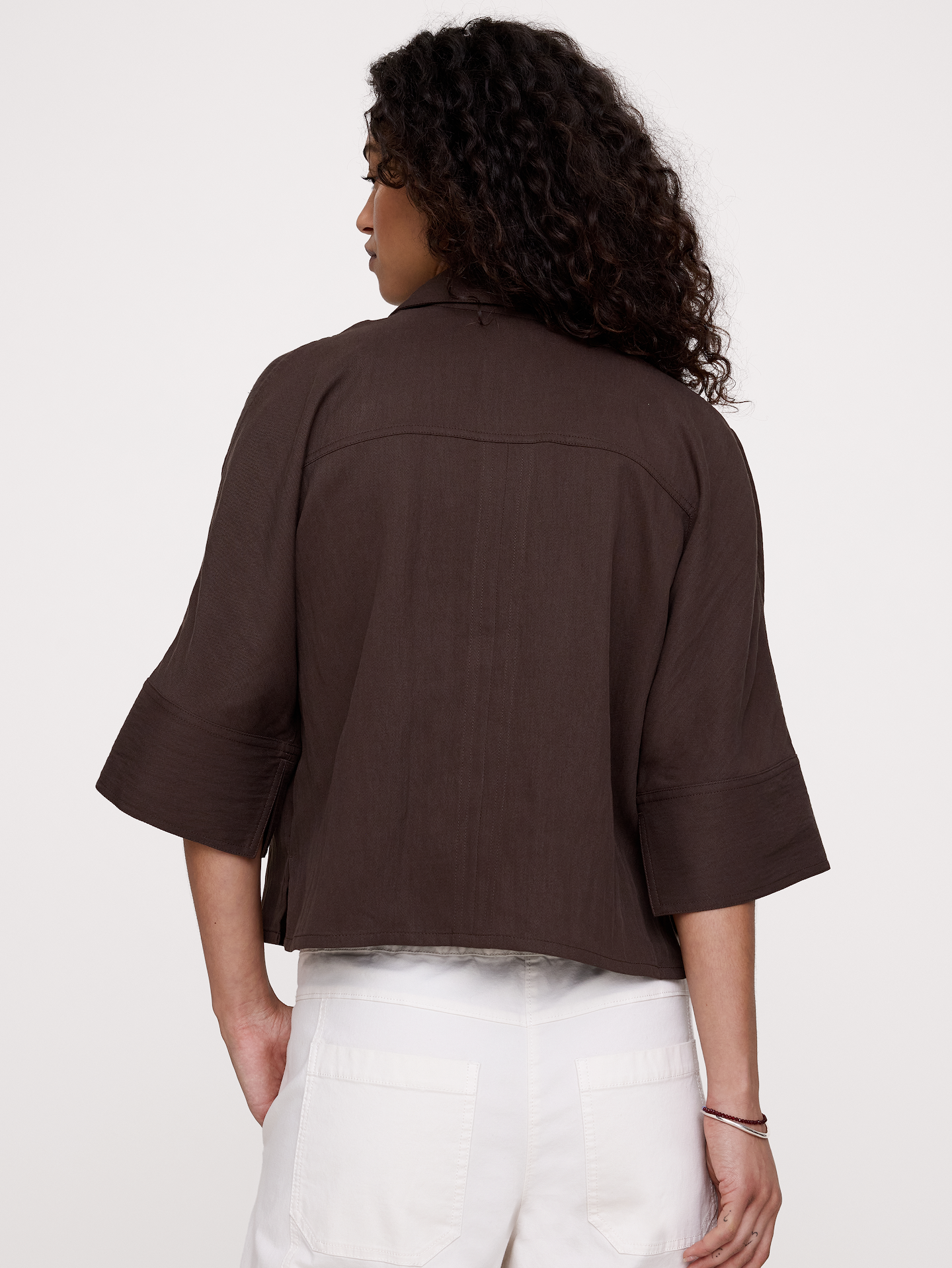 Image number 2 showing, Drapey Twill Shirt Jacket