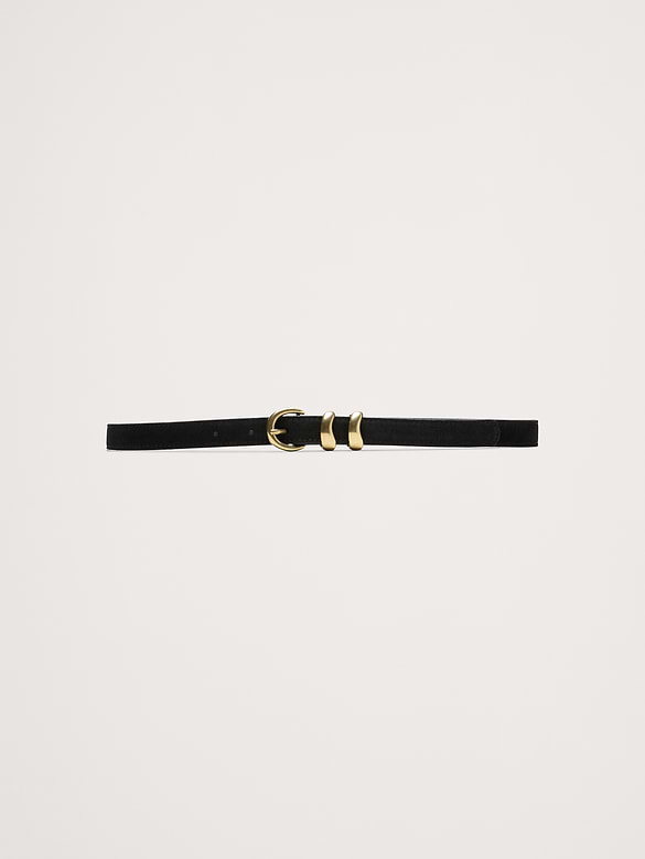Ceinture en suède à détails sculpturaux