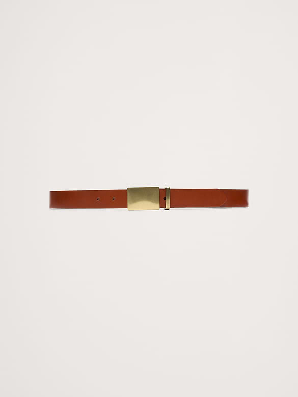 Ceinture en cuir à boucle pleine