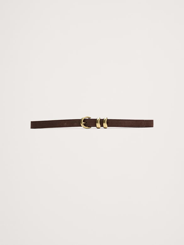 Ceinture en suède à détails sculpturaux