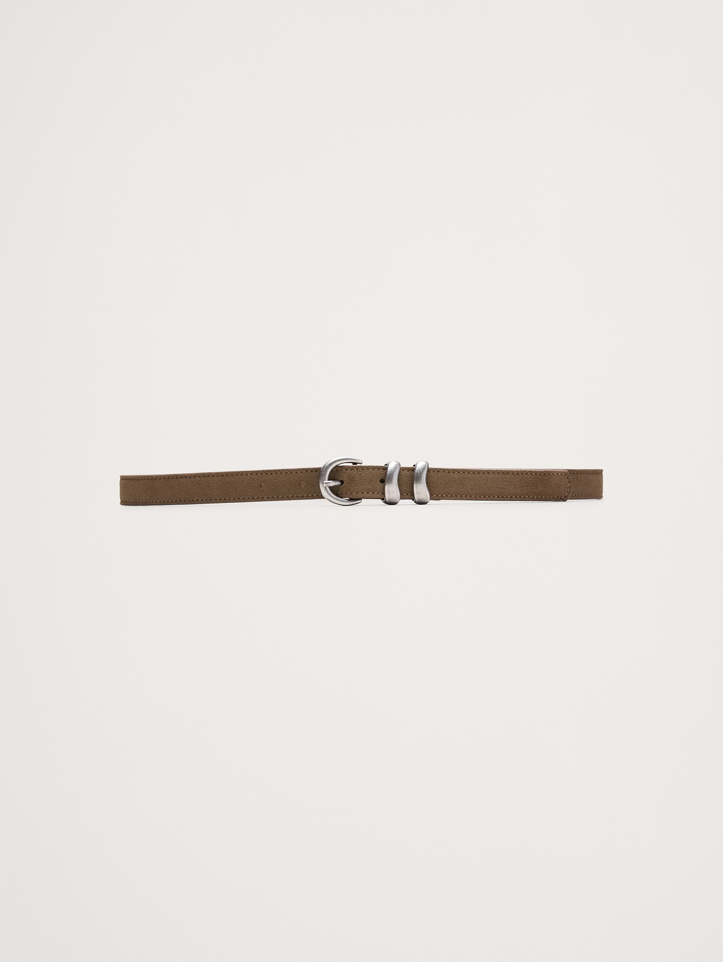 Image number 1 showing, Sculptural Detail Suede Belt