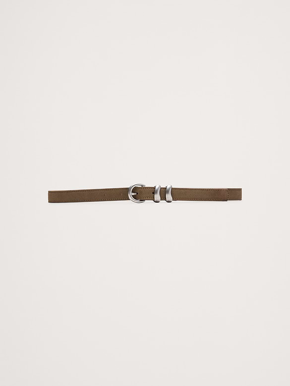 Ceinture en suède à détails sculpturaux