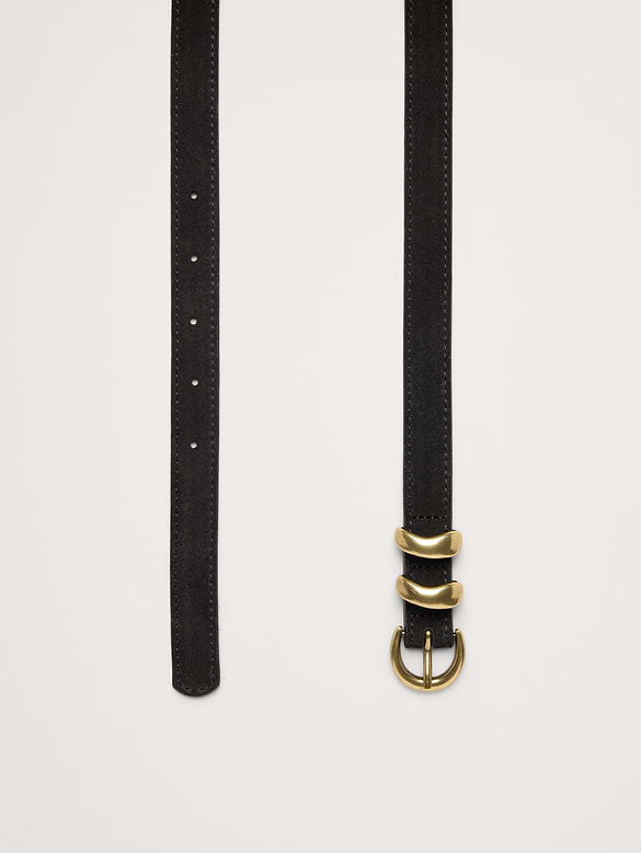 Ceinture en suède à détails sculpturaux
