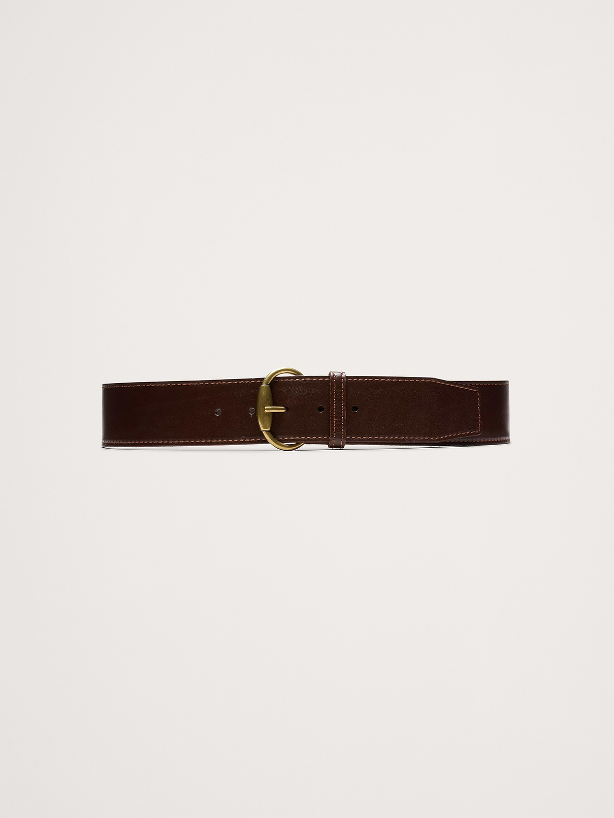 Leather Square-Tail Belt