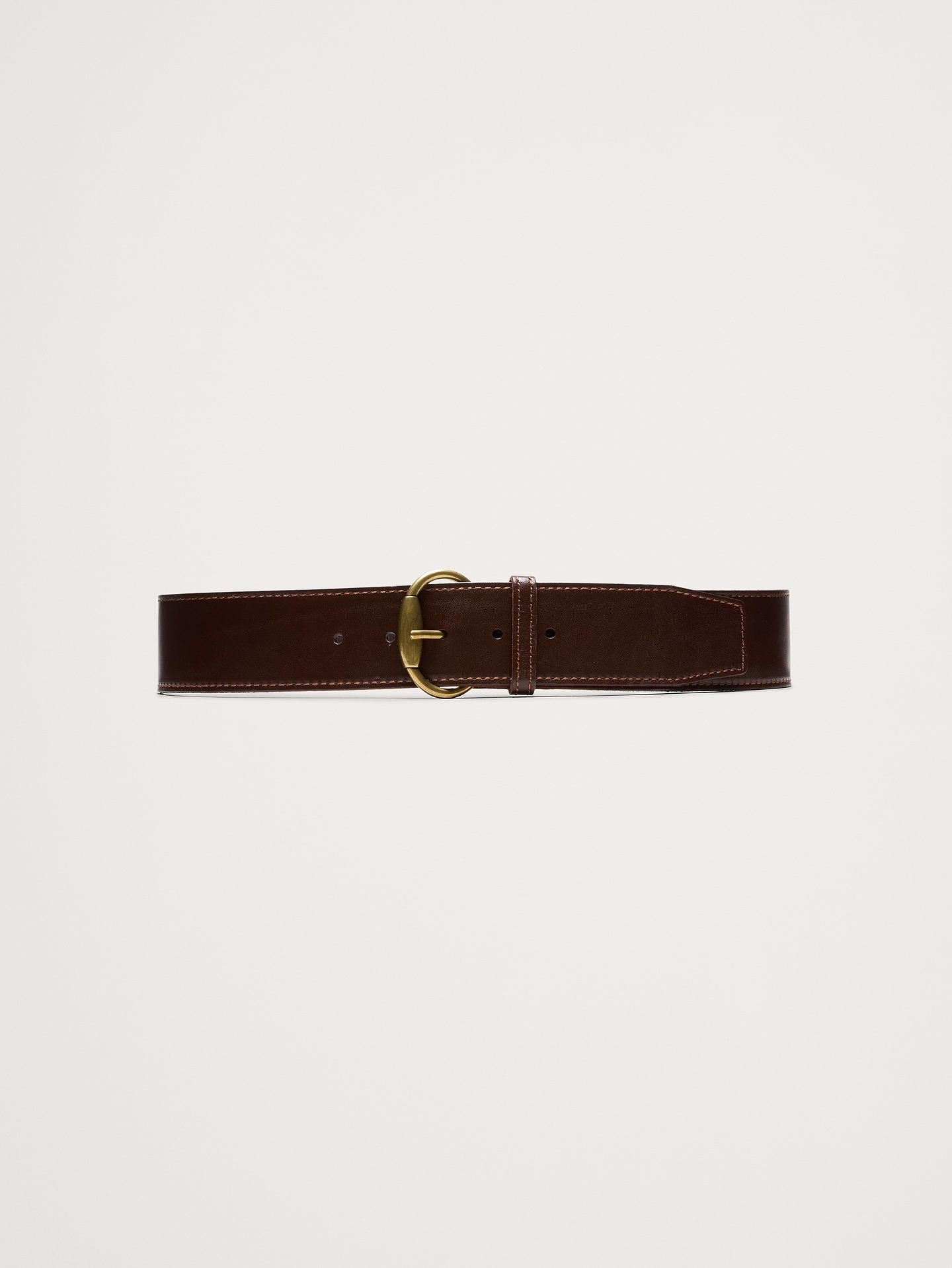 Image number 1 showing, Leather Square-Tail Belt