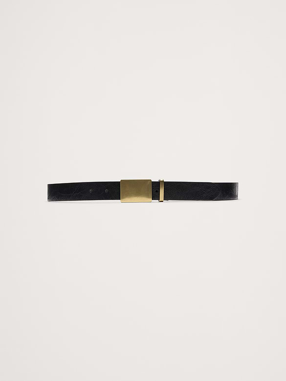 Ceinture en cuir à boucle pleine