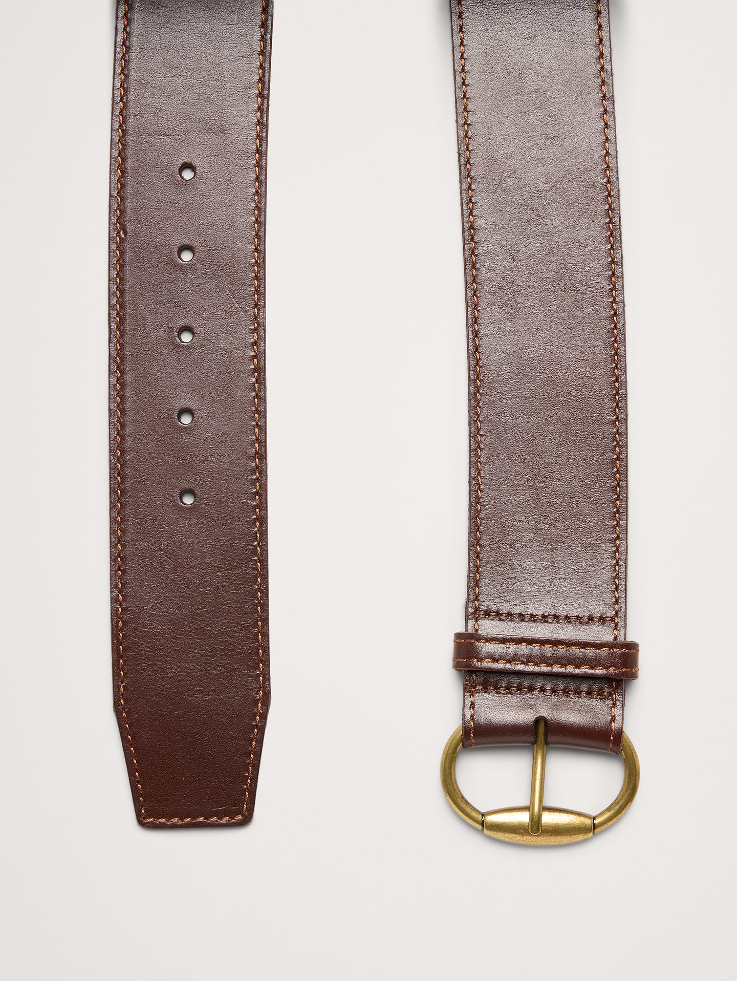 Image number 3 showing, Leather Square-Tail Belt