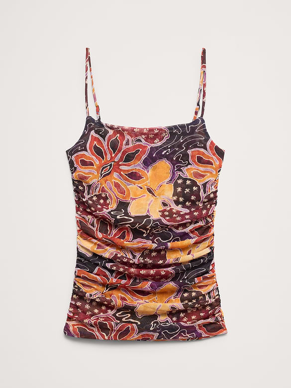 Ruched Mesh Tank