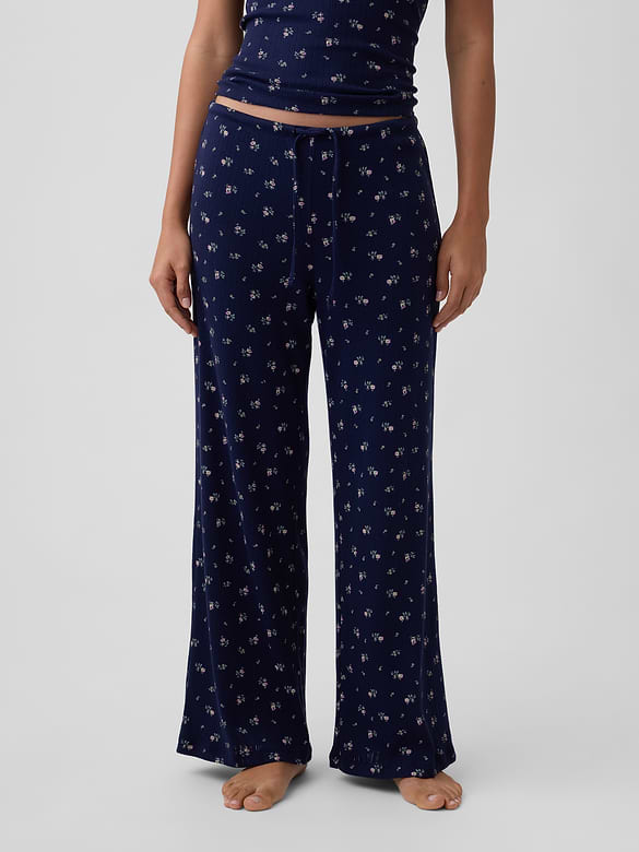 Pointelle Wide-Leg PJ Pants