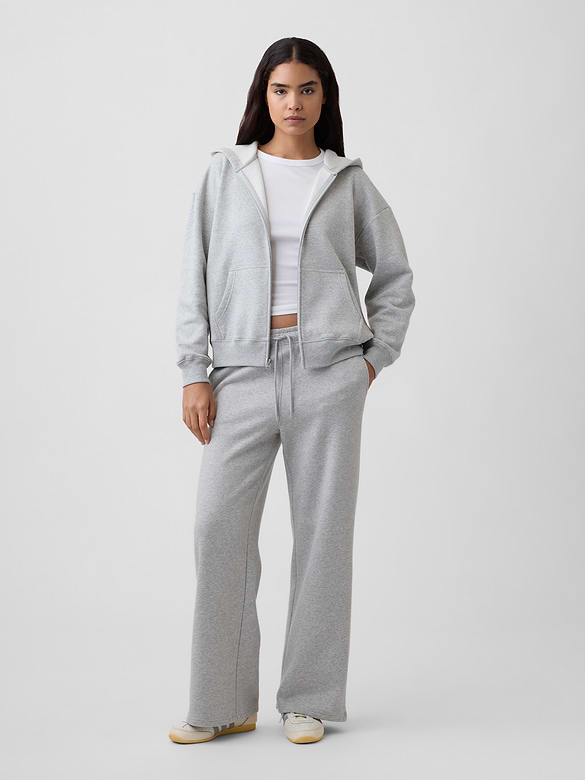 Oversized Fleece Zip Hoodie