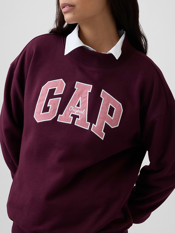 Oversized Gap Logo Mockneck Tunic Sweatshirt