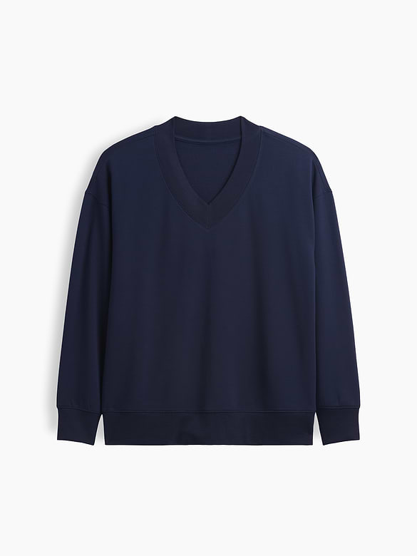 CloudLight Oversized V-Neck Sweatshirt