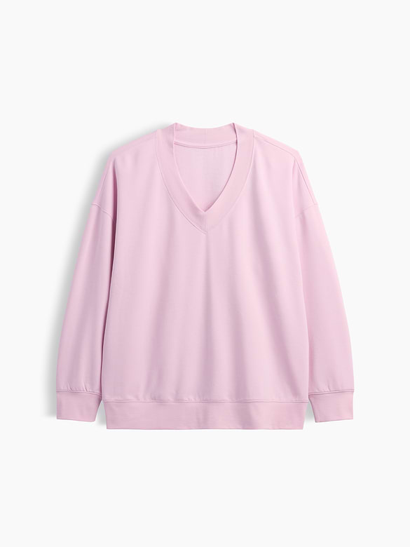 CloudLight Oversized V-Neck Sweatshirt