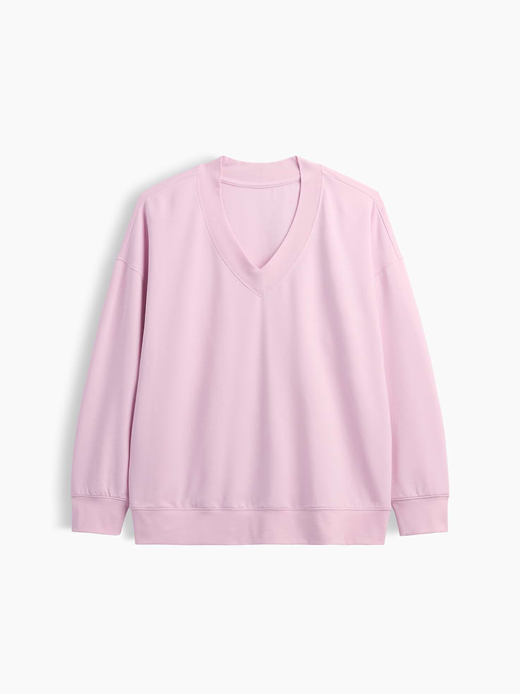 Image number 5 showing, CloudLight Oversized V-Neck Sweatshirt