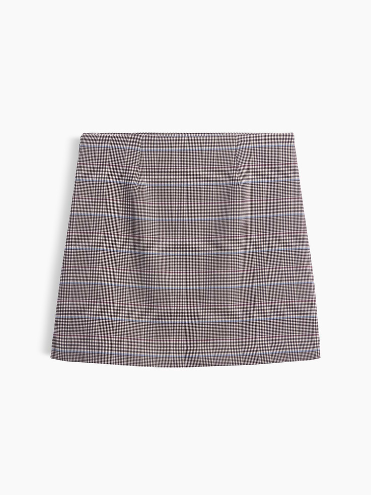 Image 5 of 5, Recycled Pull-On Plaid Mini Skirt