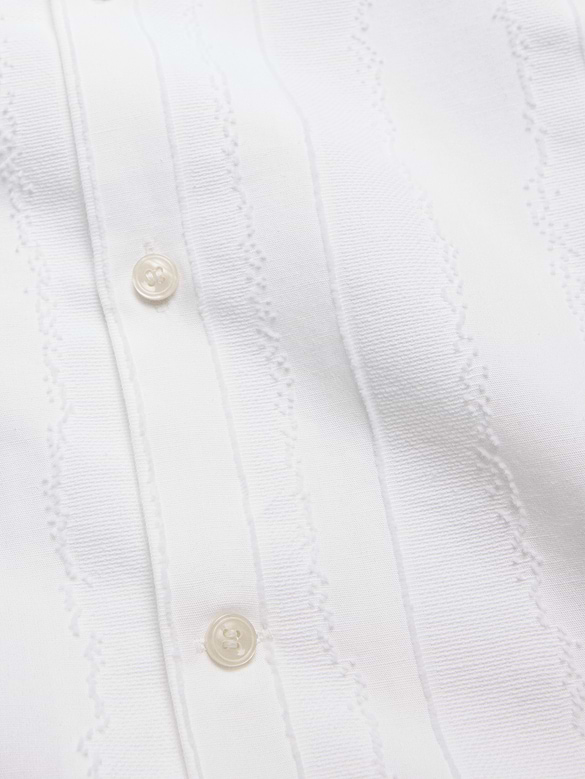 Relaxed-Fit Cotton-Linen Jacquard Resort Shirt