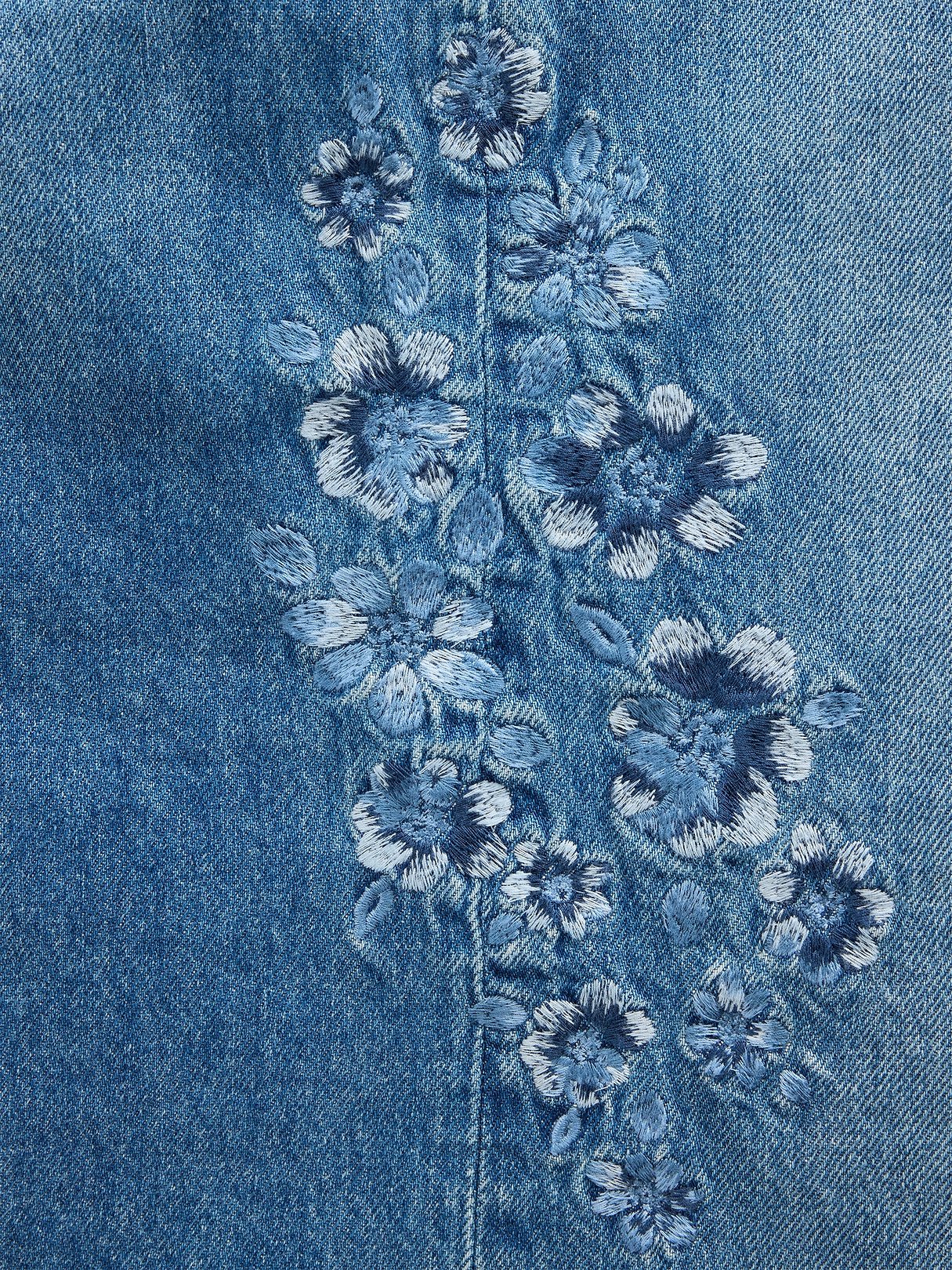 Kids Low Rise Stride Embroidered Floral Wide-Leg Jeans | Gap