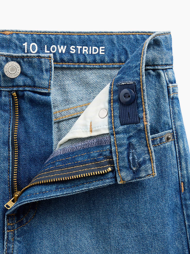 Image number 7 showing, Kids Low Rise Stride Embroidered Floral Wide-Leg Jeans