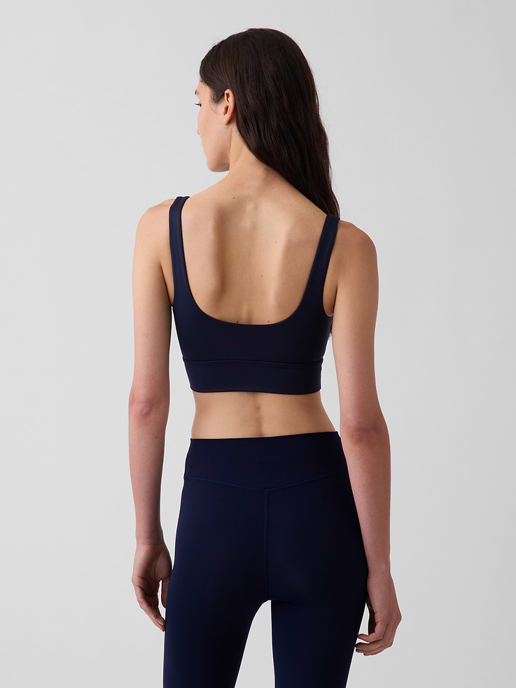 Image number 2 showing, GapFit Smooth Square-Neck Sports Bra