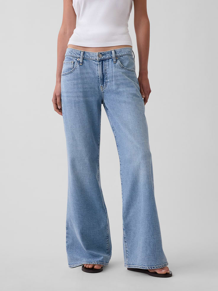 Image number 2 showing, Low Rise Baggy Flare Jeans