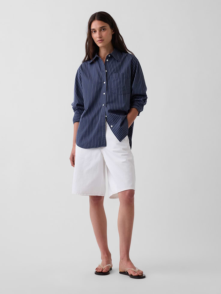 Image number 2 showing, Organic Cotton Poplin Big Shirt