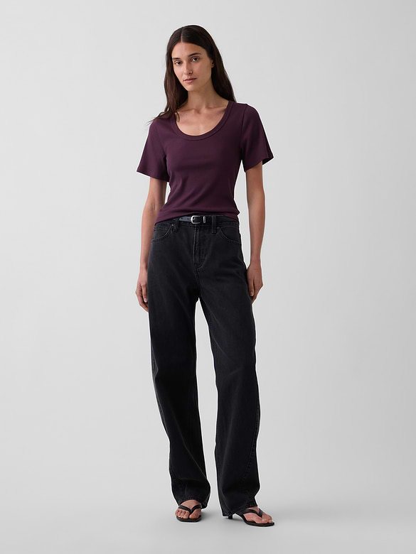 Rib Scoop T-Shirt