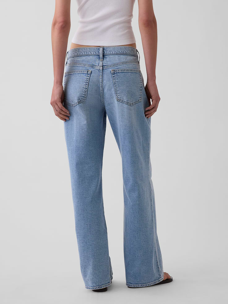 Image number 4 showing, Low Rise Baggy Flare Jeans