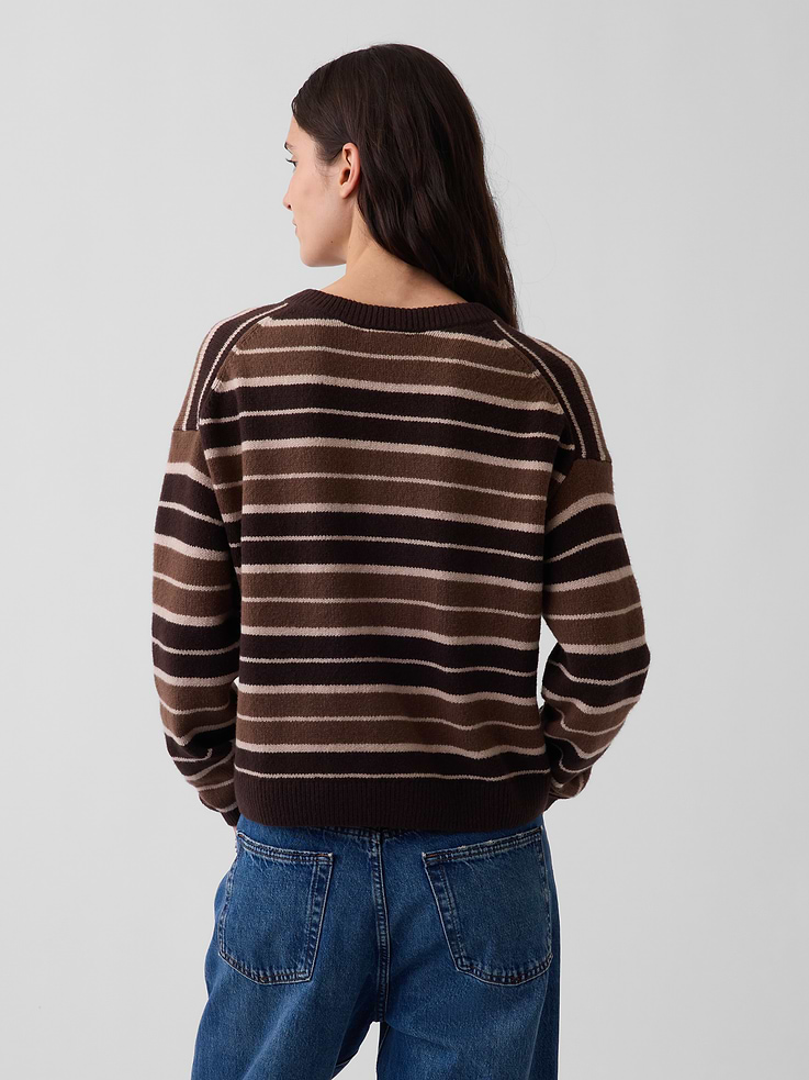 Image number 3 showing, CashSoft Oversized V-Neck Sweater