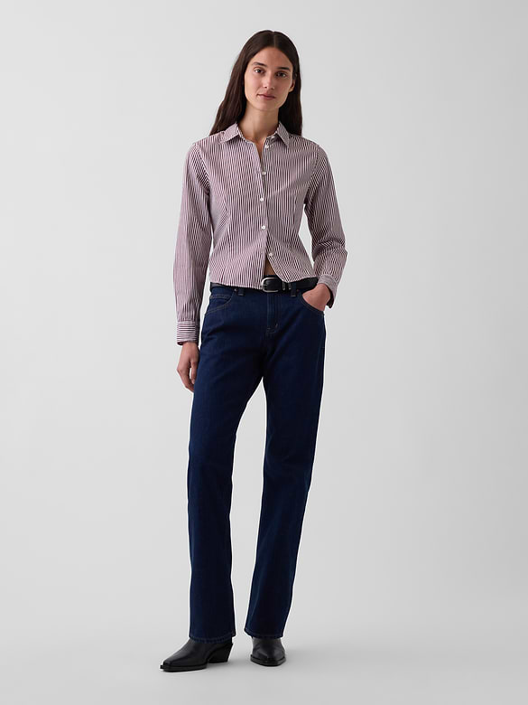 Mid Rise Straight Taper Jeans