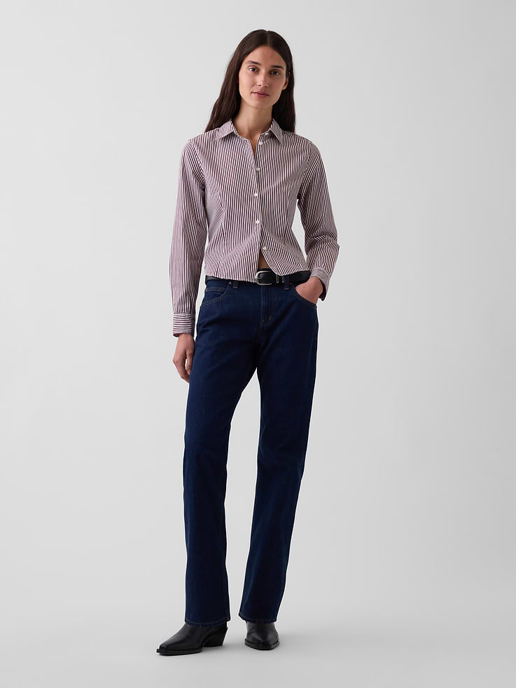 Image number 7 showing, Mid Rise Straight Taper Jeans
