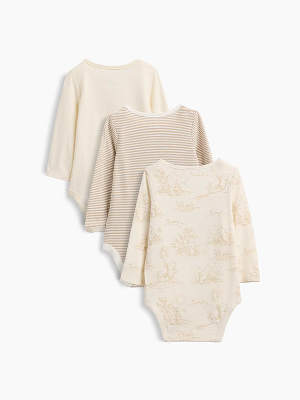 Baby First Favorites Organic Cotton Brannan Bear Bodysuit (3-Pack)