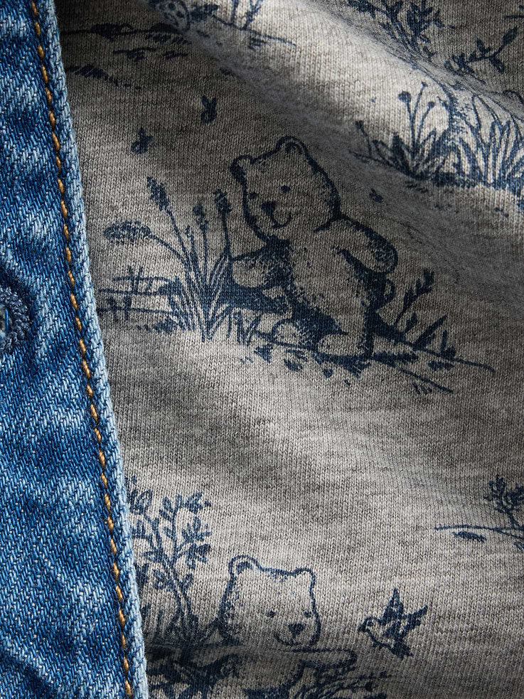 Image number 3 showing, Baby Jersey-Lined Hooded Denim Jacket