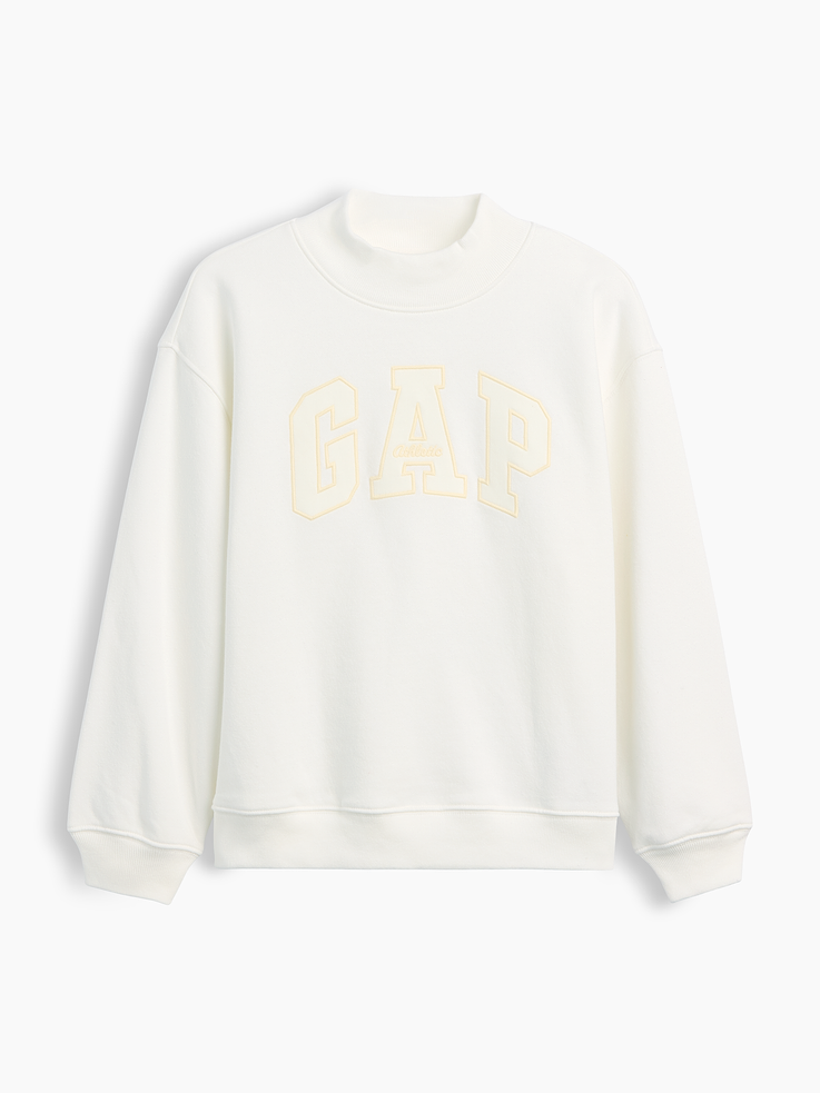Image number 2 showing, Kids VintageSoft Oversized Mockneck Logo Sweatshirt