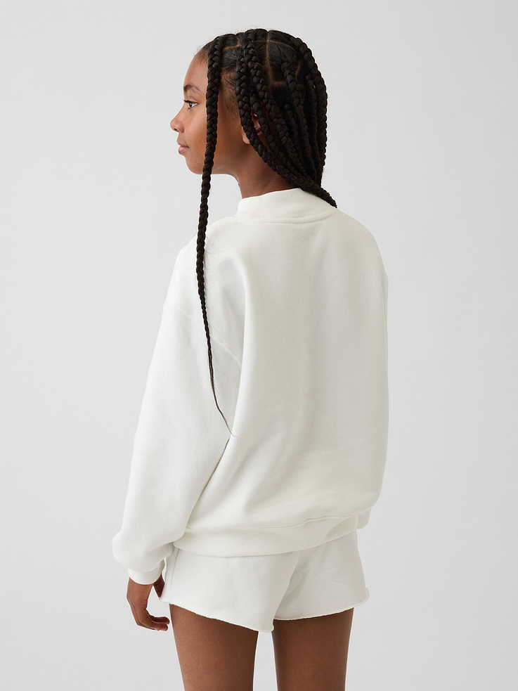 Image number 3 showing, Kids VintageSoft Oversized Mockneck Logo Sweatshirt