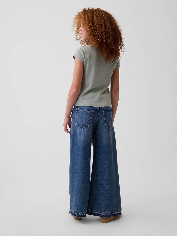 Image number 4 showing, Kids Low Rise Embroidered Baggy Jeans