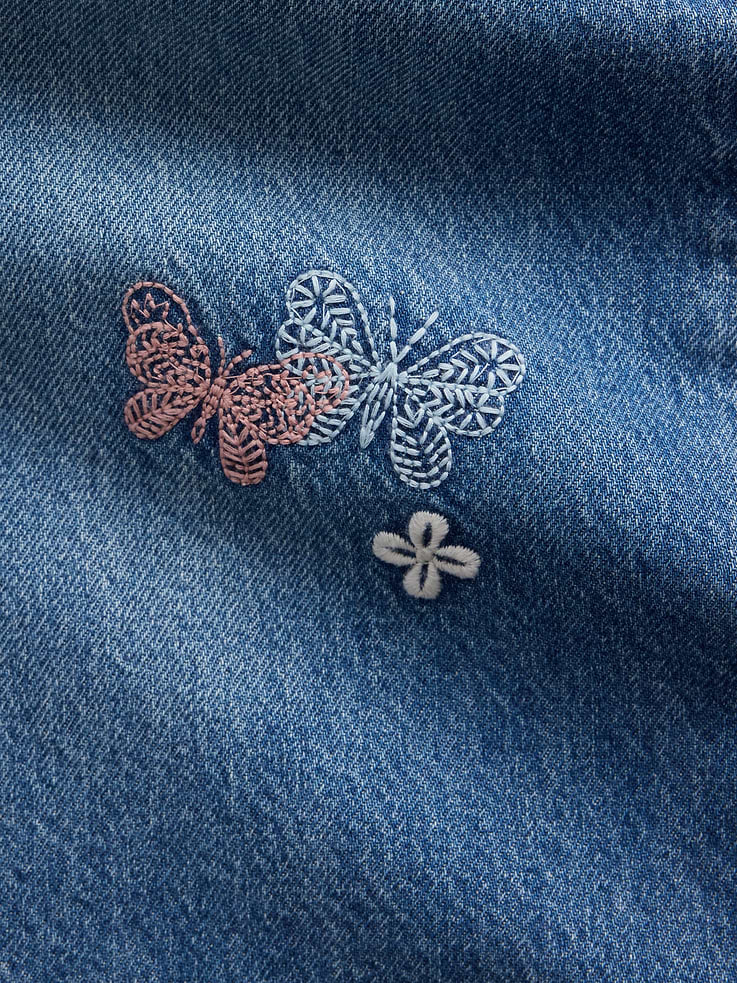 Image number 6 showing, Kids Low Rise Embroidered Baggy Jeans