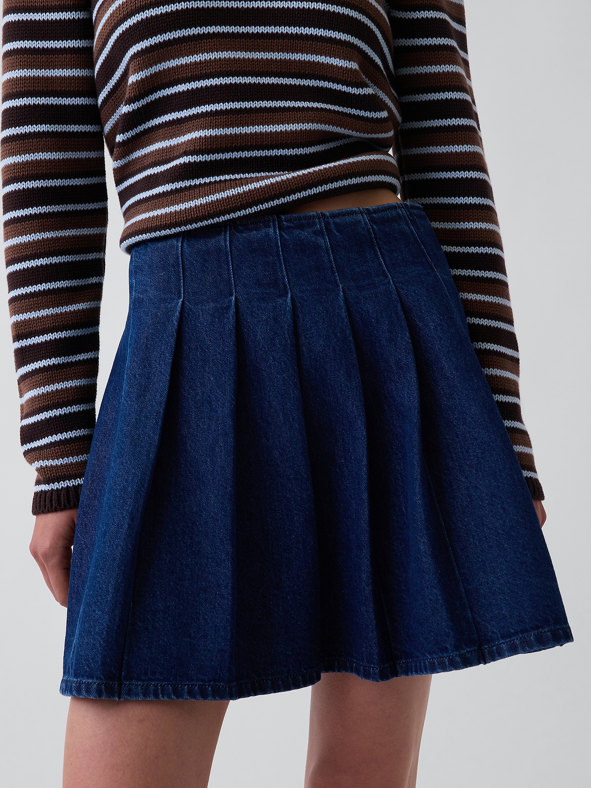 Denim Pleated Mini Skirt | Gap
