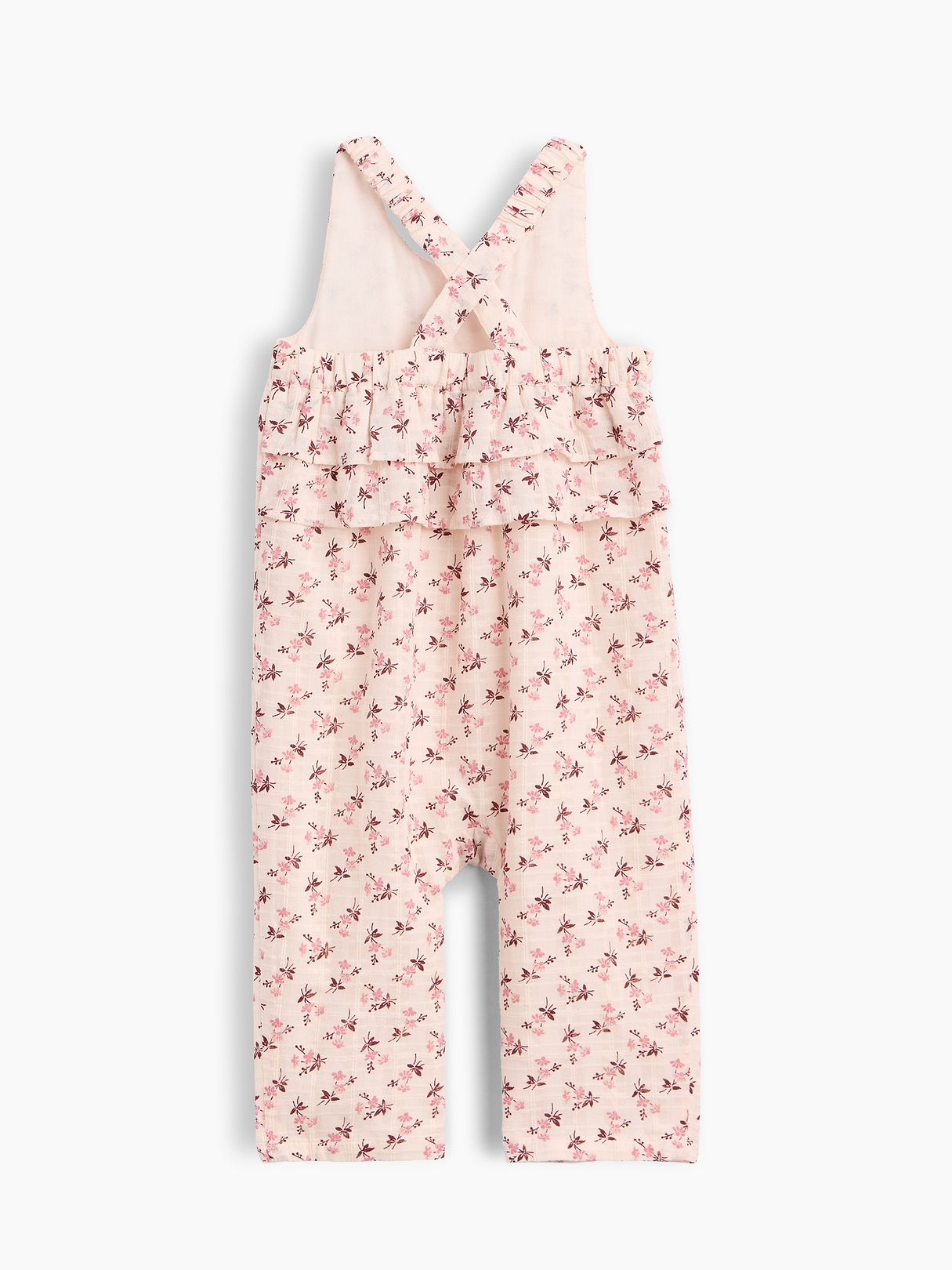 Baby Floral Ruffle Overalls | Gap