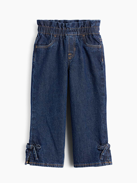 Baby & Toddler Bow Split-Hem Stride Jeans