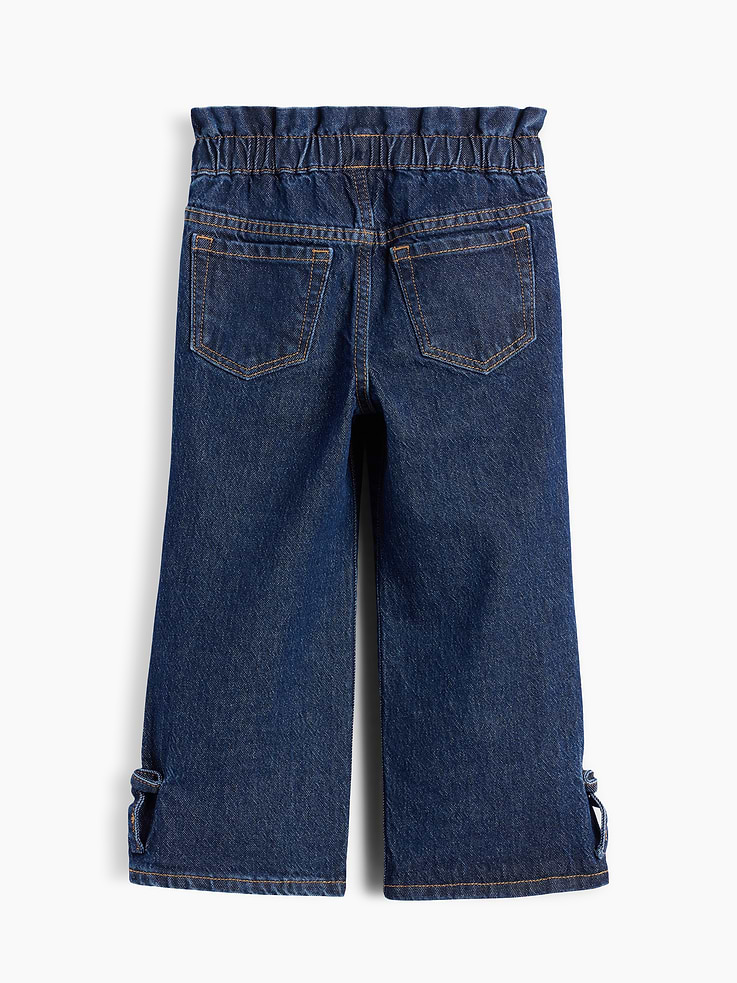 Image number 3 showing, Baby & Toddler Bow Split-Hem Stride Jeans
